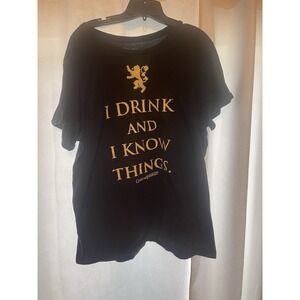 I Drink And I Know Things Tyrion Lannister Game Of Thrones Mens 2X T-Shirt